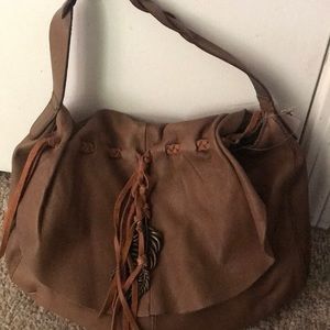 Lucky Hollywood and Vine flap hobo bag